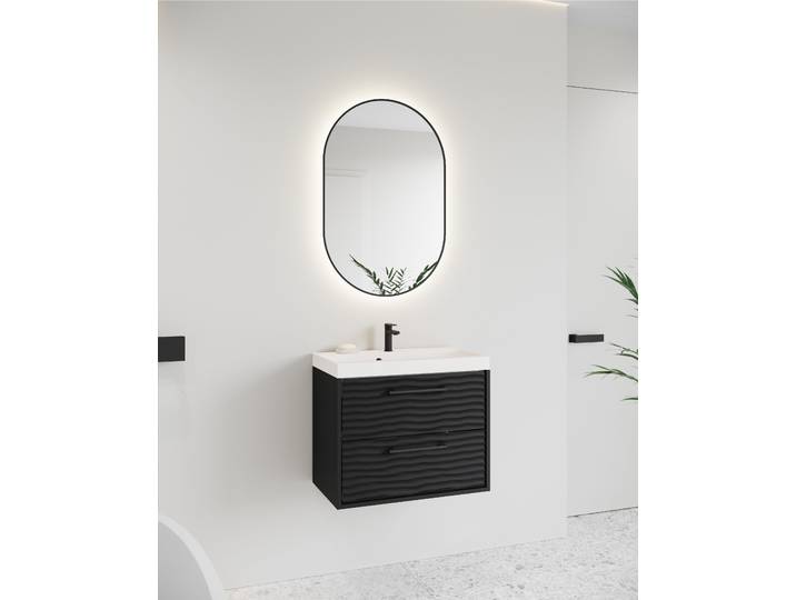 Meuble vasque 60 cm 60 x 50 x 35cm Noir/Noir