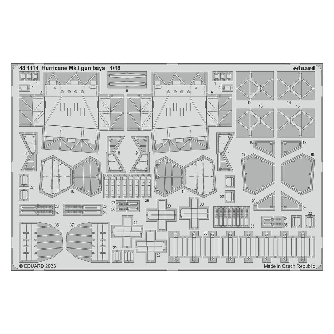 Eduard Hurricane Mk.I gun bays 1/48 HOBBY BOSS (481114)