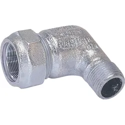 Temperguss-Klemmverbinder Winkel Gas PN 5, Wasser PN 16, Typ WA 1" AG