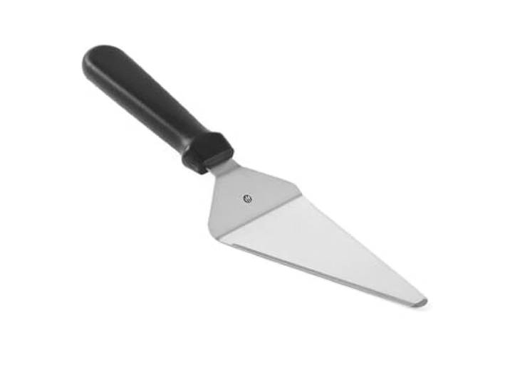 HENDI Taartschep, voor taart en gebak, ergonomische handgreep, met scherpe snijranden, taartmes, taartsnijder, lengte lemmet: 172mm, 305x74x(H)42mm, roestvast staal, polypropyleen, zwart