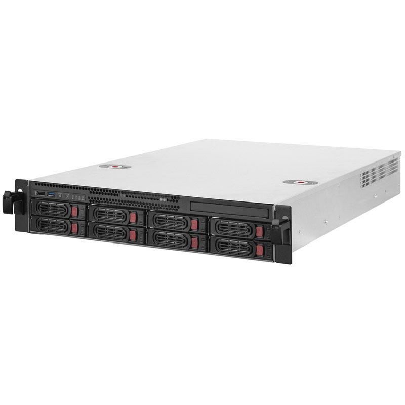 Silverstone RM22-308 Rackmount Server Gehäuse, 2U, E-ATX - schwarz