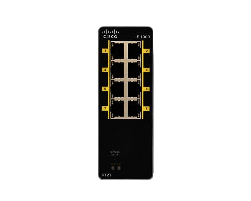 Cisco IE-1000-6T2T-LM-netwerkswitch beheerde Fast Ethernet (10/100) Zwart