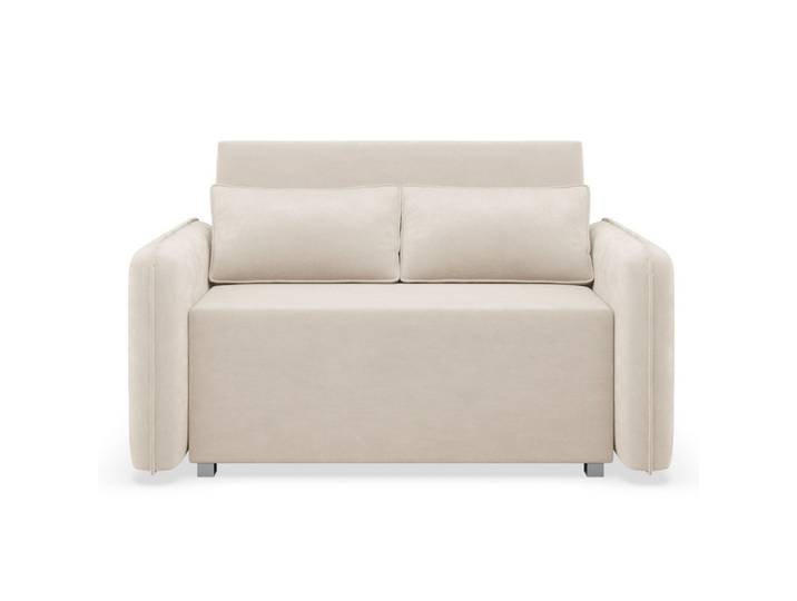 2-SITZER SCHLAFSOFA Duelia Hellbeige, hydrophobe Chenille