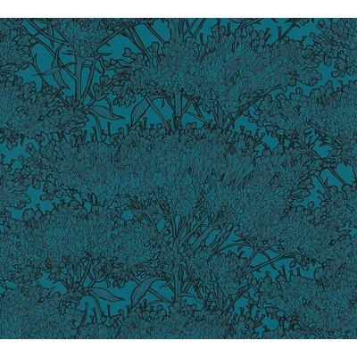 Vliestapete ARCHITECTS PAPER "Absolutely Chic", blau (aquablau, graublau), B:0,53m L:10,05m, Vinyl, Tapeten, Designtapete Tapete Dschungel
