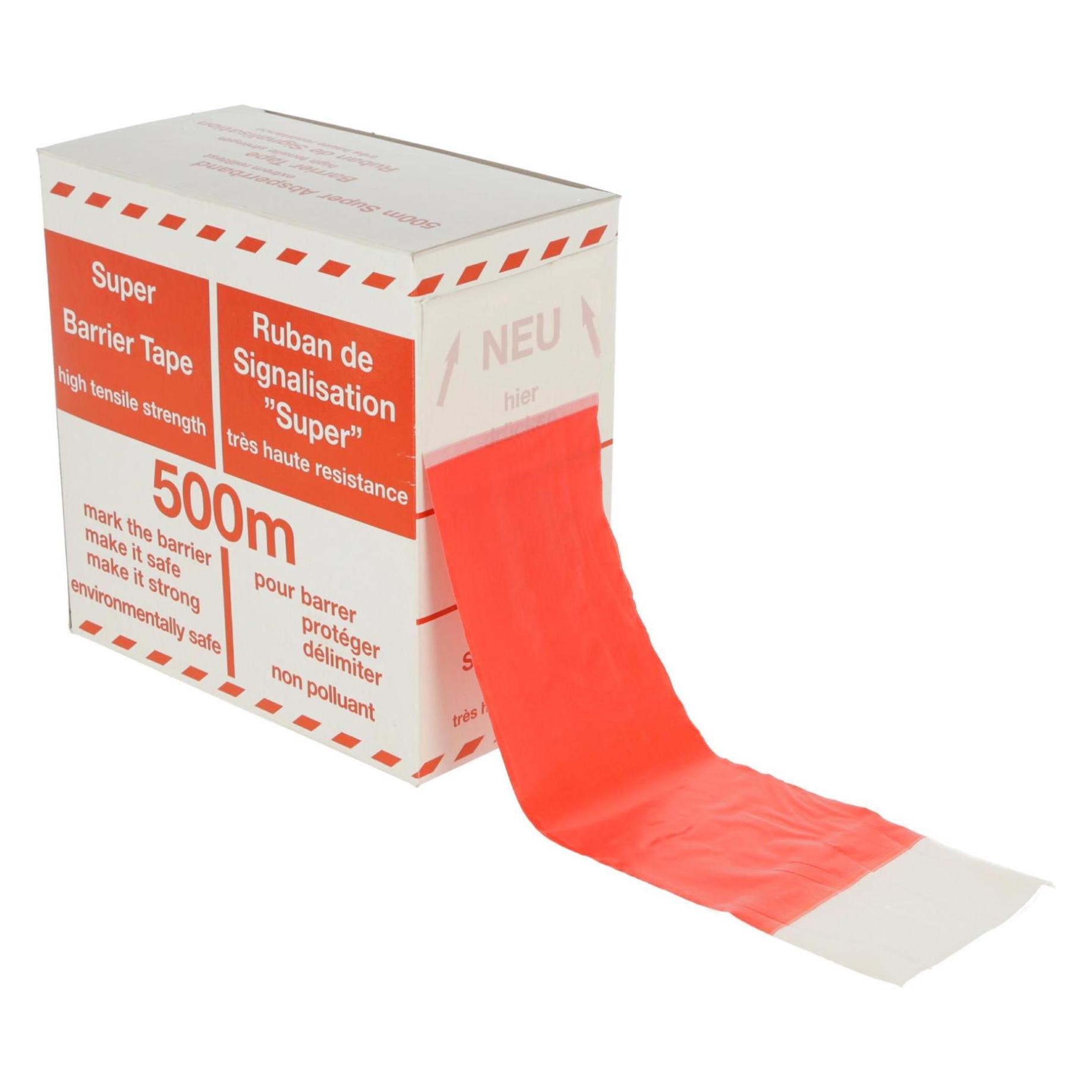 Kerbl Folien-Absperrband 100m x 80mm - geblockt Abrollbox (291338)