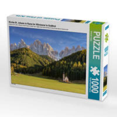 CALVENDO Puzzle Kirche St. Johann in Ranui im Villnösstal in Südtirol 1000 Teile Lege-Größe 64 x 48 cm Foto-Puzzle Bild von Michael Valjak