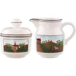 Villeroy & Boch Design Naif Milch & Zucker Set, Vorratsbehälter, Mehrfarbig