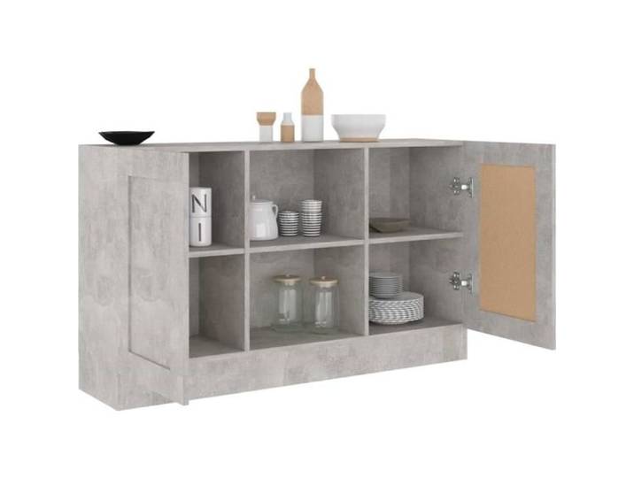 Buffet bas - VINGVO - XID - 2 portes - Gris béton - Contemporain - Design