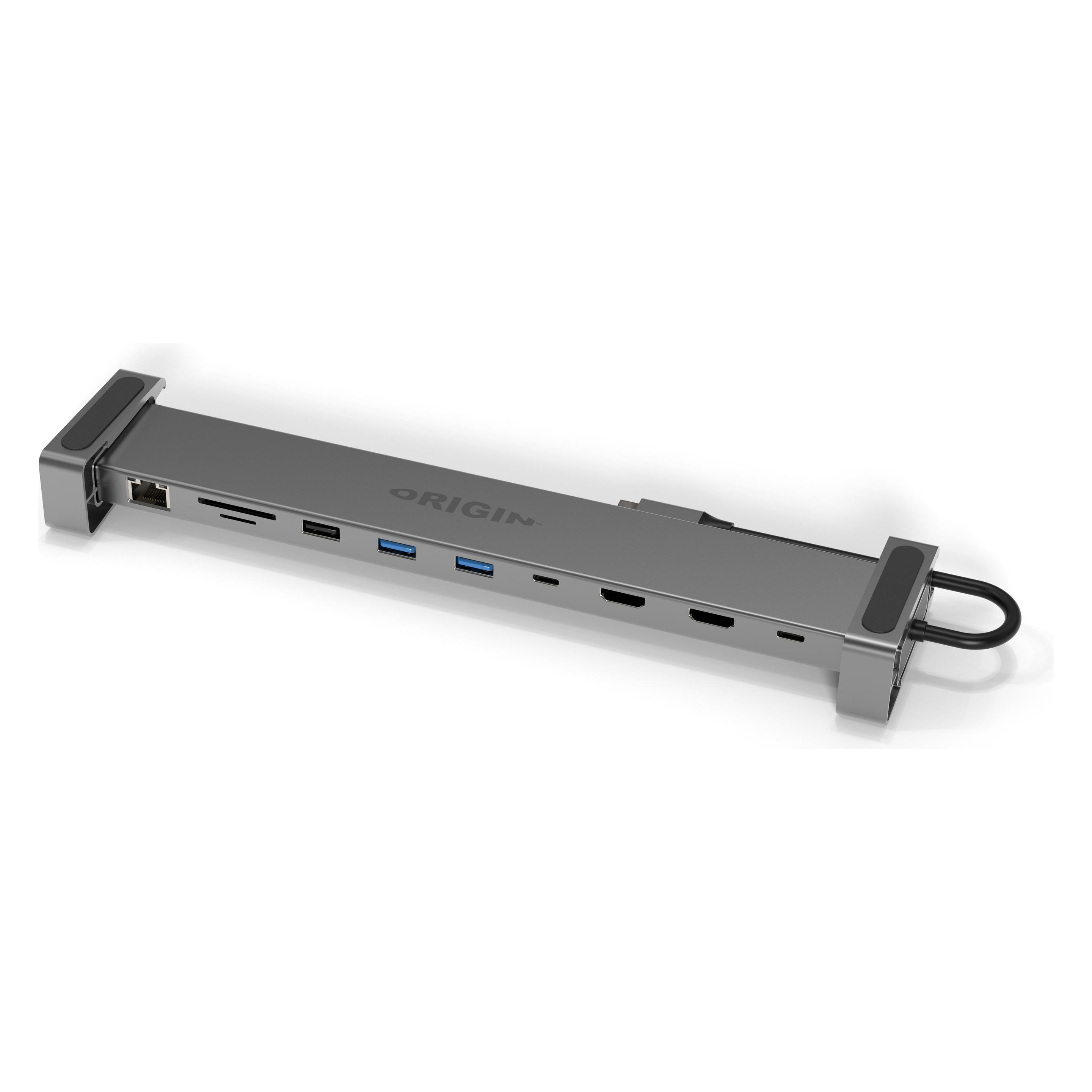 Origin Storage Travel Dock USB C 10in1 with dual HDMI 4k 60HZ with Power Delivery (1 Port) (OSDOCK-TD10-1PD)
