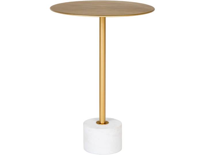 Beistelltisch Ravera messing/weiss Marmor B 41 H 58 cm