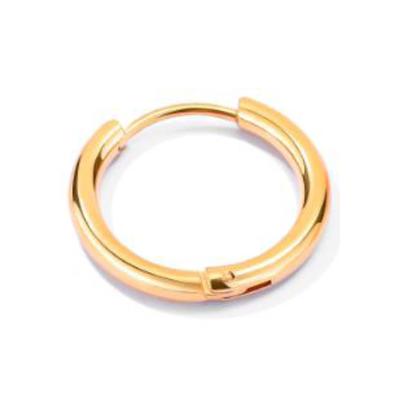 Single-Creole FIRETTI "Schmuck Geschenk Ohrschmuck einzeln Classic" Gr. 12, gold (gelbgoldfarben), Ohrringe, Damen, 12, Edelstahl