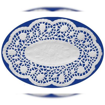 VEPATIM 500x Deko-Spitzen oval weiß 36 x 28 cm