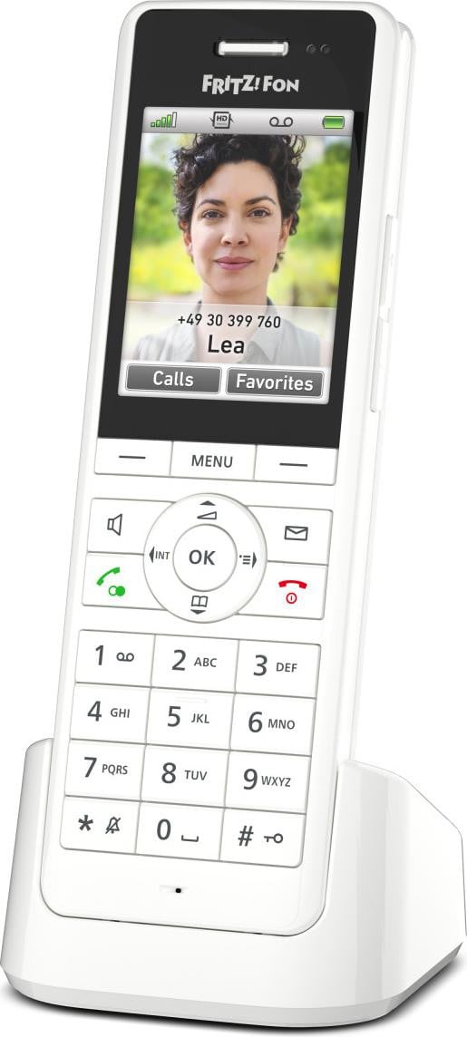 FRITZ! Fon X6 DECT-telefoon met draadloze headset en luidsprekerfunctie, Wit
