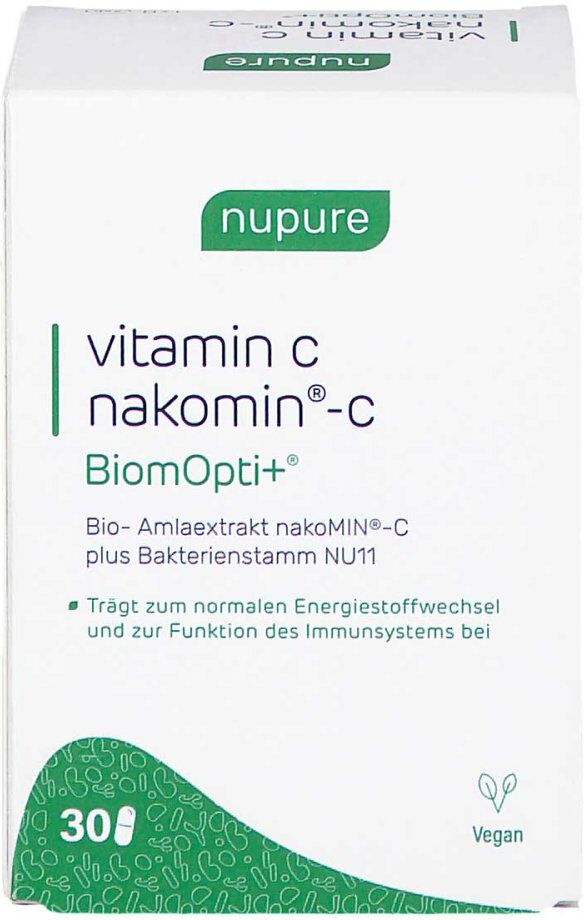 Nupure Biomopti+ Milchsäurebakterien+vitamin C Msr.kaps. 30stk