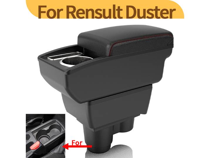Pour Renault Duster Dacia Duster 2019-2024 : Amélioration de l'intérieur de la voiture, accoudoir central surélevé, boîte de rangement pour console centrale, pièces de modification automobile