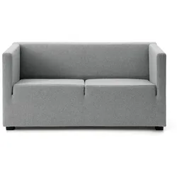 2-Sitzer Sofa Janis hellgrau, Designer Artefakt, 140x70x70 cm