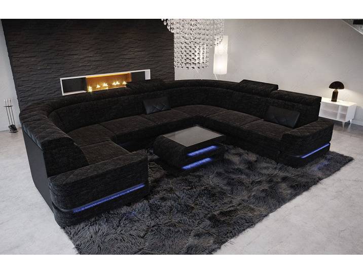 Couchlandschaft Positano U-Form in Stoff