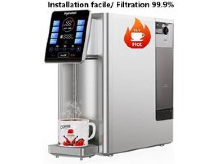 HYDROFAST W100 Carafe Filtrante Osmoseur 4L - Fontaine à eau Anti-calcaire Sans Installation - 8 Températures