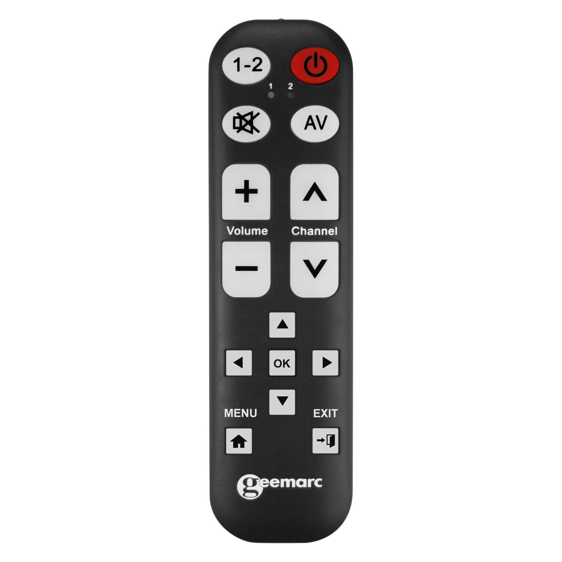 Geemarc TV-15 Universal Fernbedienung Schwarz (Universal Fernbedienung, Infrarot) (TV-15_BLK)