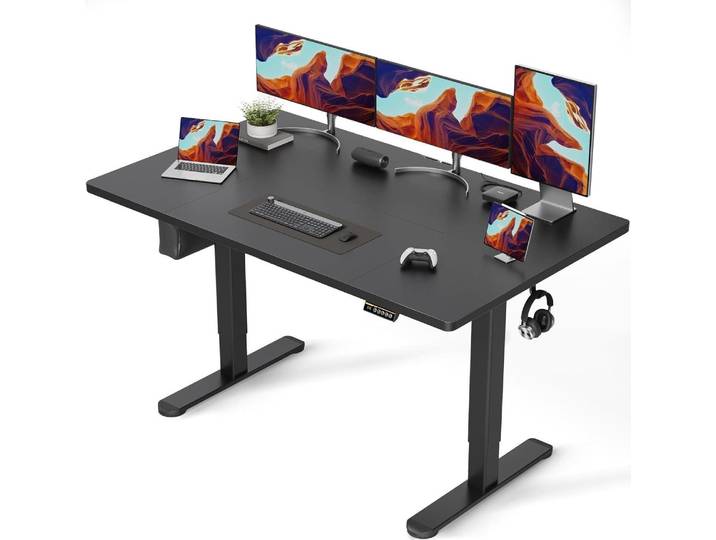 Elektrischer Schreibtisch Höhenverstellbar mit Kabelmanagement 160x80 cm