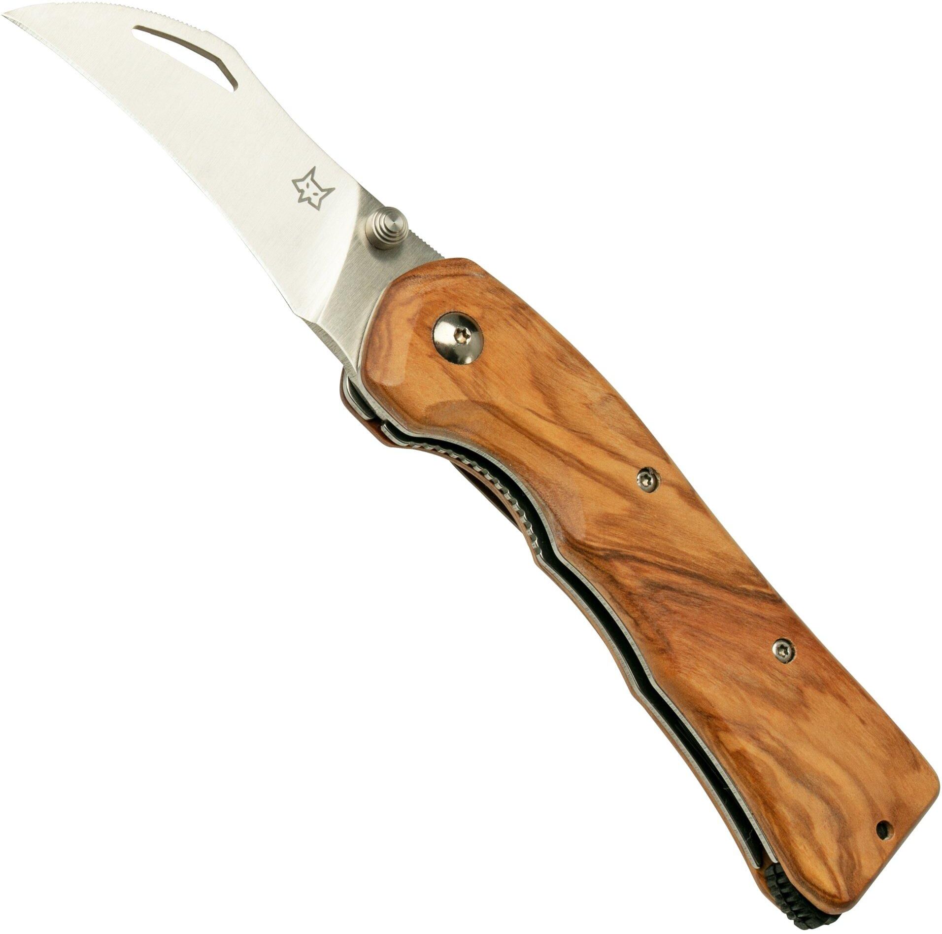 Fox Knives Spora Mushroom Satin Olive FX-409OL, coltello da funghi