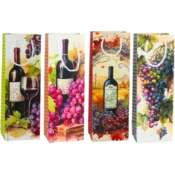 Geschenktüte für Wein- und Papierflaschen, 35 x 12 x 9 cm