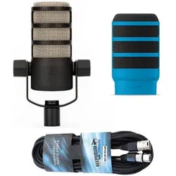 RØDE Mikrofon Podmic mit WS14B Popschutz und Kabel, Mikrofon
