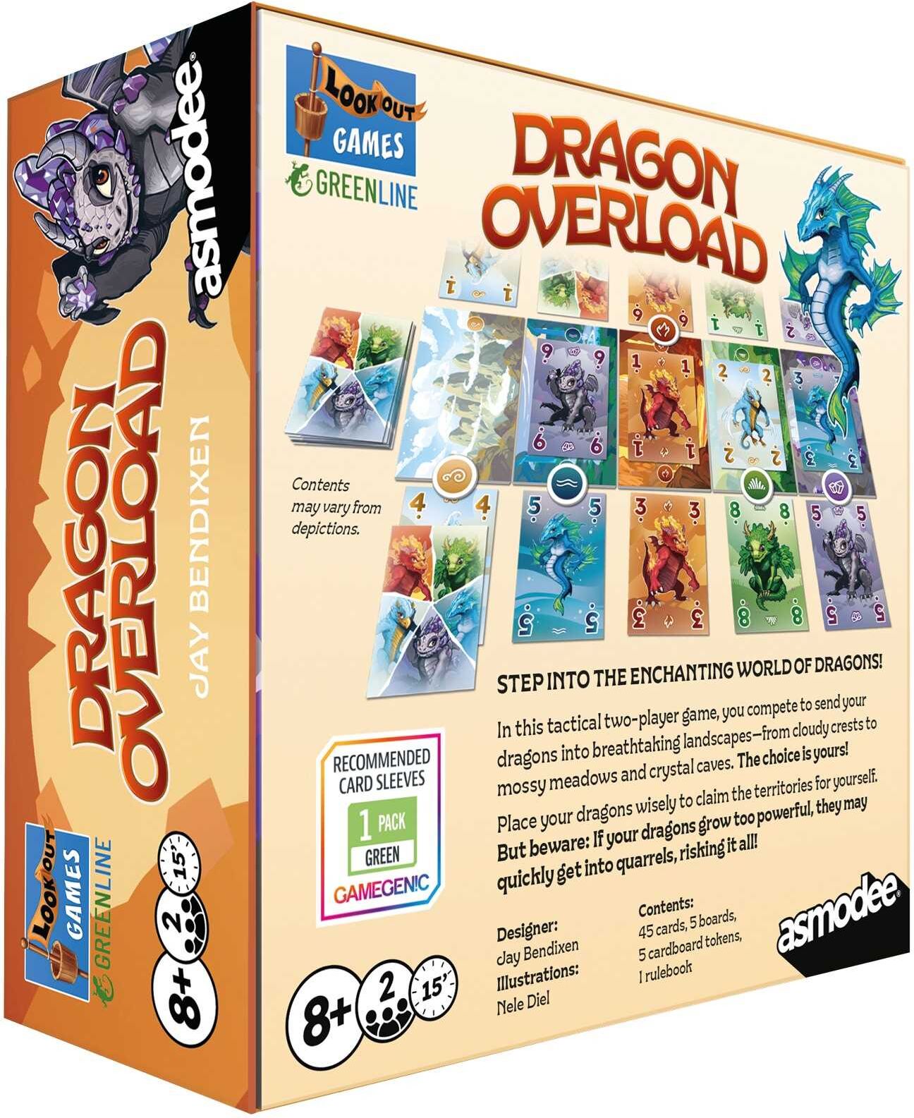 Dragon Overload Card Game by Lookout Spiele - Compete to Gain Majority in Five Home Areas