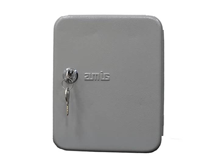 Amig - Sleutelkluis voor wandmontage Mod.2171, staal met epoxy grijze afwerking, veiligheidsslot en 2 blanco sleutels - Sleutelhouder met capaciteit voor 20 sleutels - Afmetingen: 200 x 160 x 70 mm