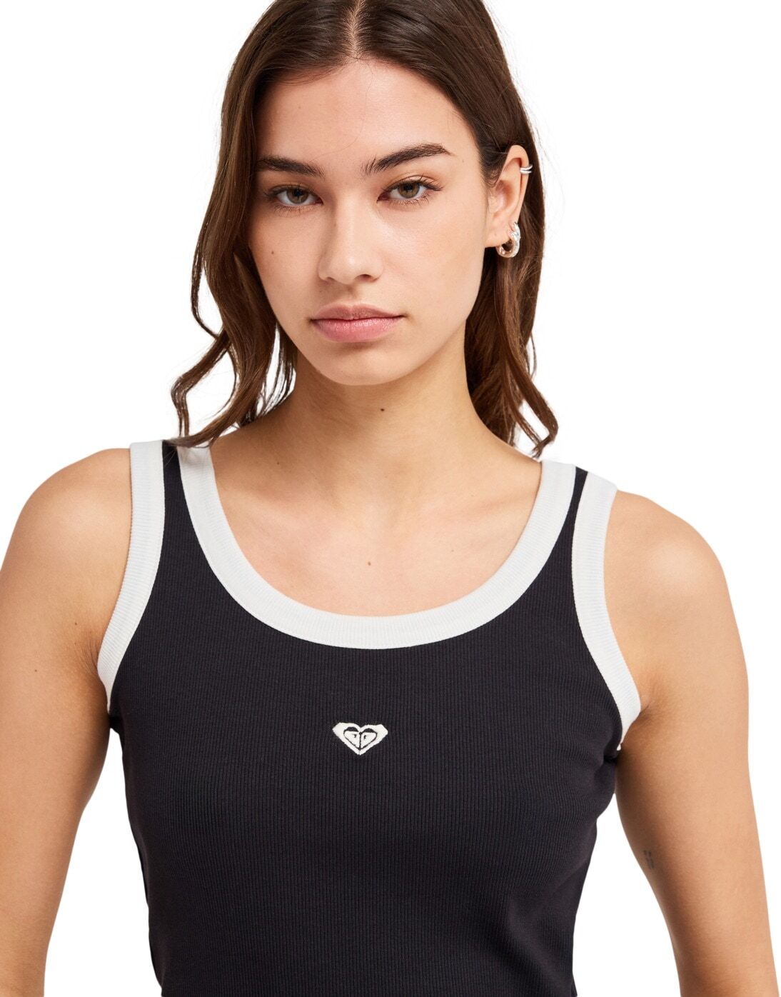 Tanktop ROXY "Keep It Cool", Damen, Gr. M, schwarz (anthrazit), Obermaterial: 95% Baumwolle, 5% Elasthan., Tops Tanktop
