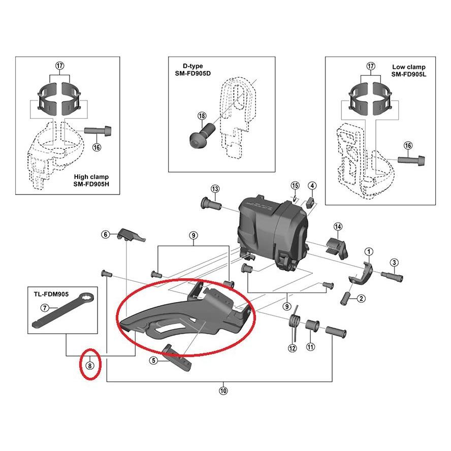 Shimano KETTENFÜHRUNG F.WERK.FD-M9050 (52951827)
