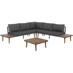 LOUNGE-SET 5-Sitzer grau Corato