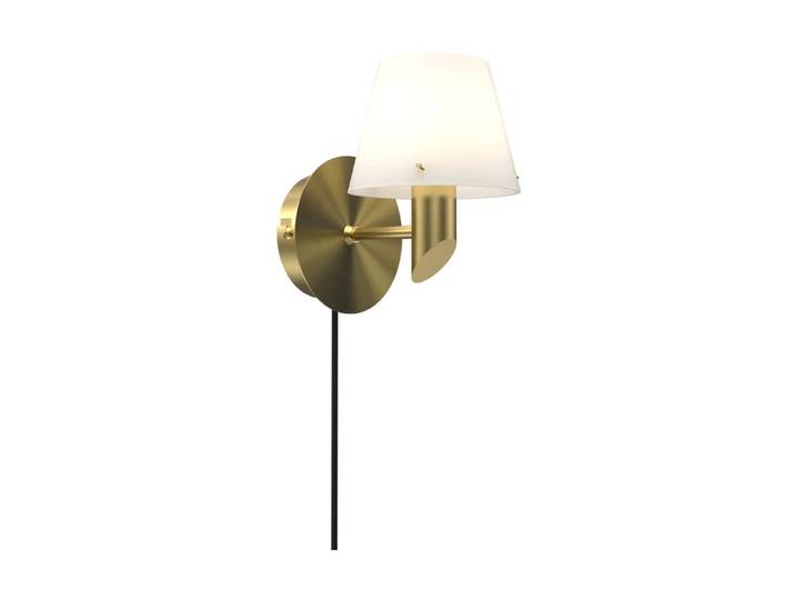 Herstal Applique murale Gil Laiton satiné-verre opale
