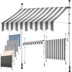 Kesser, Markise, Klemmmarkise mit Handkurbel Balkon Markise, Balkonmarkise Markise (3 m)