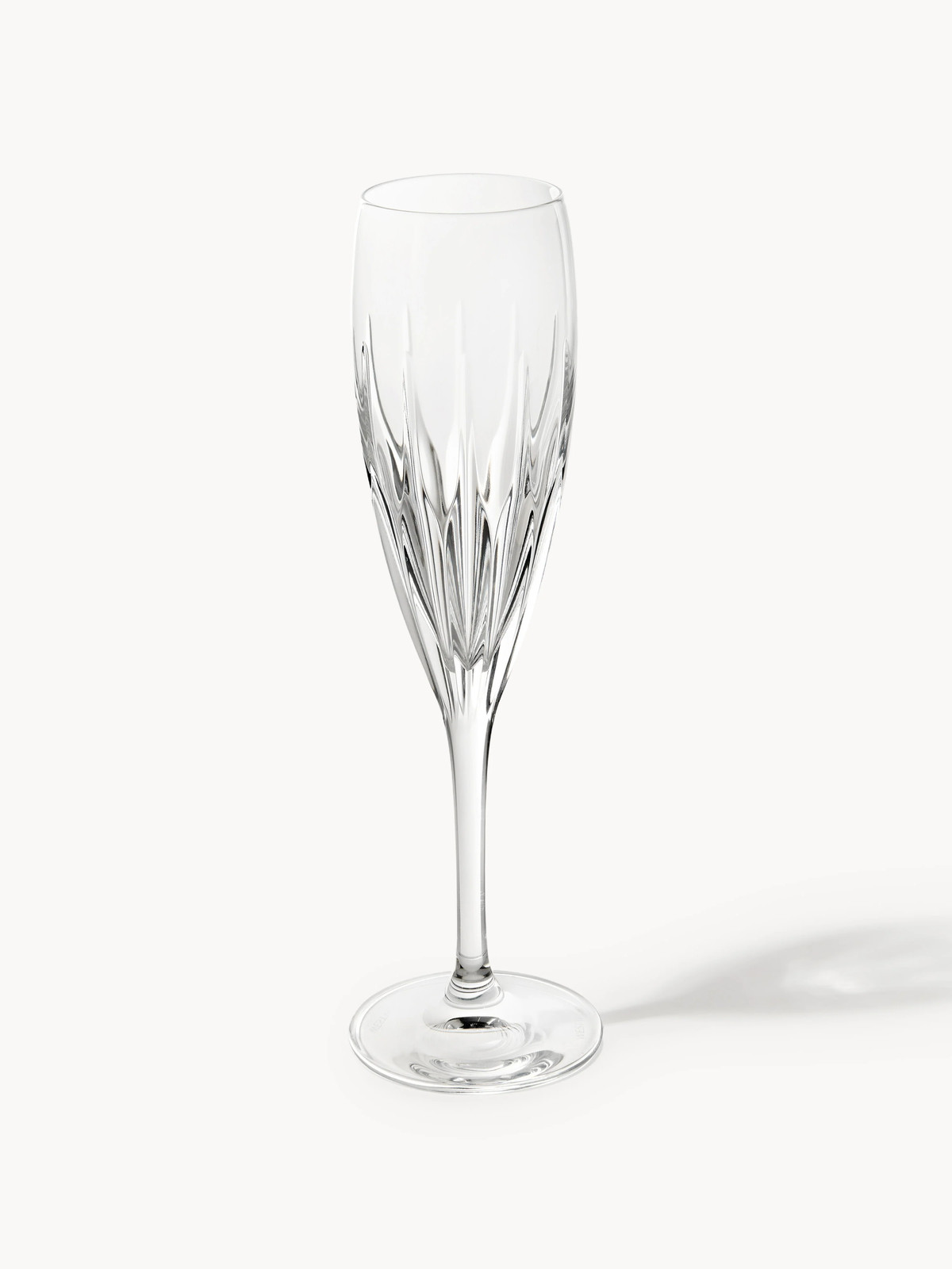 Westwing Collection Dionysos handgemaakte champagneglazen met reliëfpatroon, 2-delig