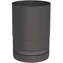 Jeremias PELLET-LINE Geräteanschluss mit Einzug Edelstahl schwarz Ø 100 mm
