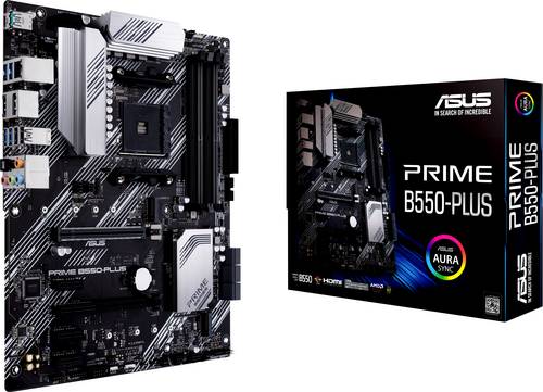 Asus PRIME B550-PLUS Mainboard Sockel (PC) AMD AM4 Formfaktor (Details) ATX Mainboard-Chipsatz AMD B550