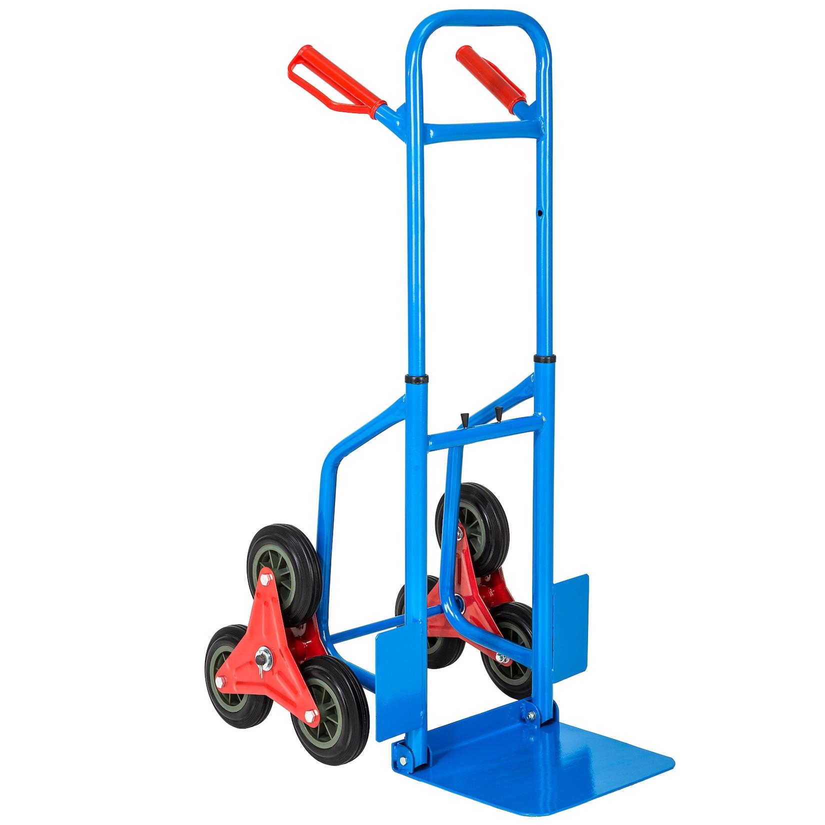 tectake® Treppensackkarre, mit Stahlrahmen, höhenverstellbar, Sicherheitsgriffe aus Kunststoff, Belastbarkeit 200 kg