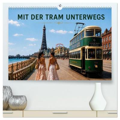 Mit der Tram unterwegs (hochwertiger Premium Wandkalender 2027 DIN A2 quer), Kunstdruck in Hochglanz