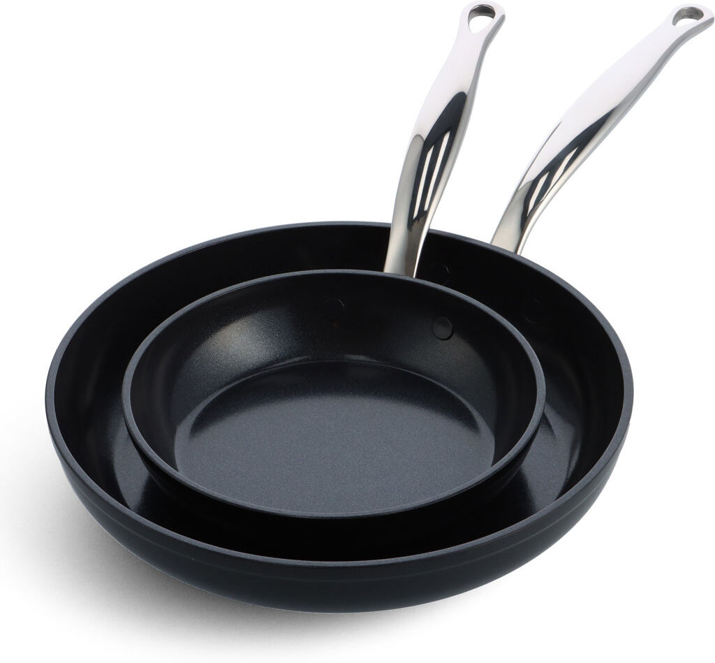 Greenpan Barcelona Pro Frypan 2 Piece Set - 20cm & 28cm with Protector Black