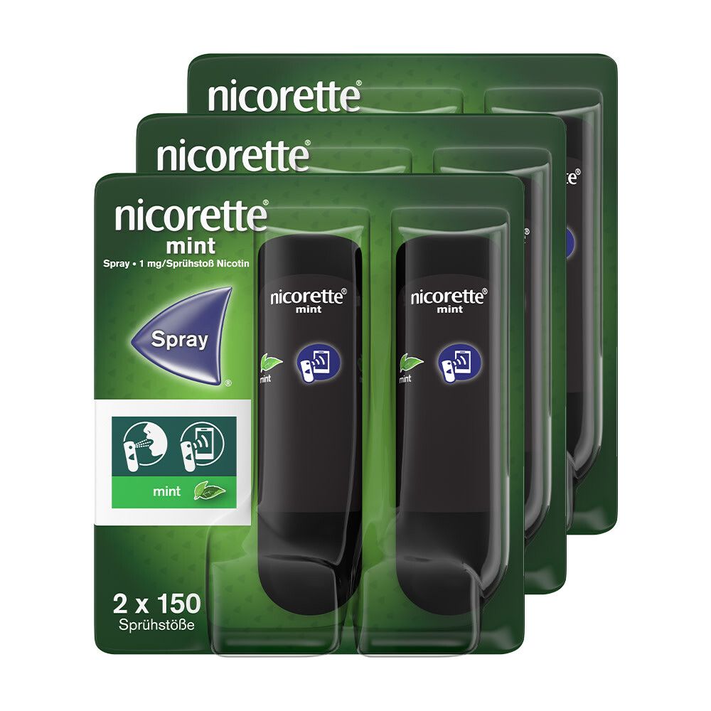 nicorette mint Spray mit Nikotin 3x 2 St 3x2 Sprühflasche