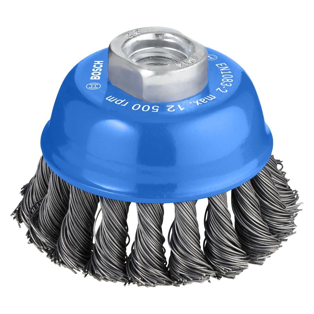 Bosch Professional Zubehör PRO Metal heavy Topfbürste, 75 x 0,5 mm, Gewinde (1608622029)