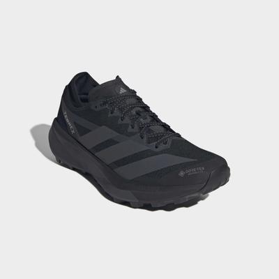 Trailrunningschuh ADIDAS TERREX "AGRAVIC GTX 2", Herren, Gr. 45, schwarz (core schwarz, grau six, carbon), Synthetik, Textil, Schuhe, für neutrale Pronation, wasserdicht
