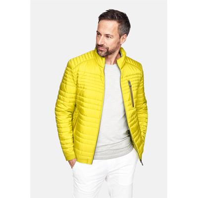Outdoorjacke NEW CANADIAN, Herren, Gr. 66, gelb, 100% Polyester, unifarben, kurz, hoch geschlossener Ausschnitt, Jacken Outdoorjacke, im bequemen Steppdesign