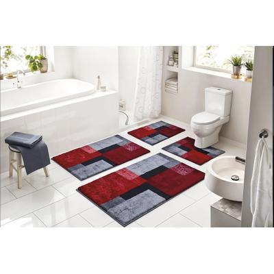 Badematte GRUND "Atala", rot, H:20mm, Polyacryl, Badematten, Badematte