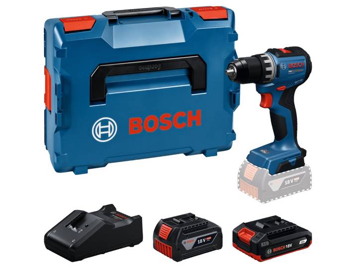Perceuse-visseuse 18V GSR 18V-52 - BOSCH - avec 2 batteries 4Ah et 2Ah - chargeur - L-BOXX 136 - 06019S0024