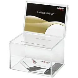deflecto Spendebox mit Infoschild »deflecto®« A6 quer, 16.5x14x13.5 cm