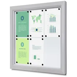 Aussen Schaukasten 6 x DIN A4 ESG Glas Wandmontage