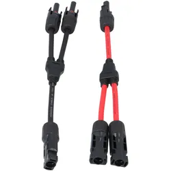 Solarkabel Y-Verteiler 6mm2 M/FF + F/MM Rot/Schwarz – PV Parallelverbinder 40A 1000V DC – 0% USt.