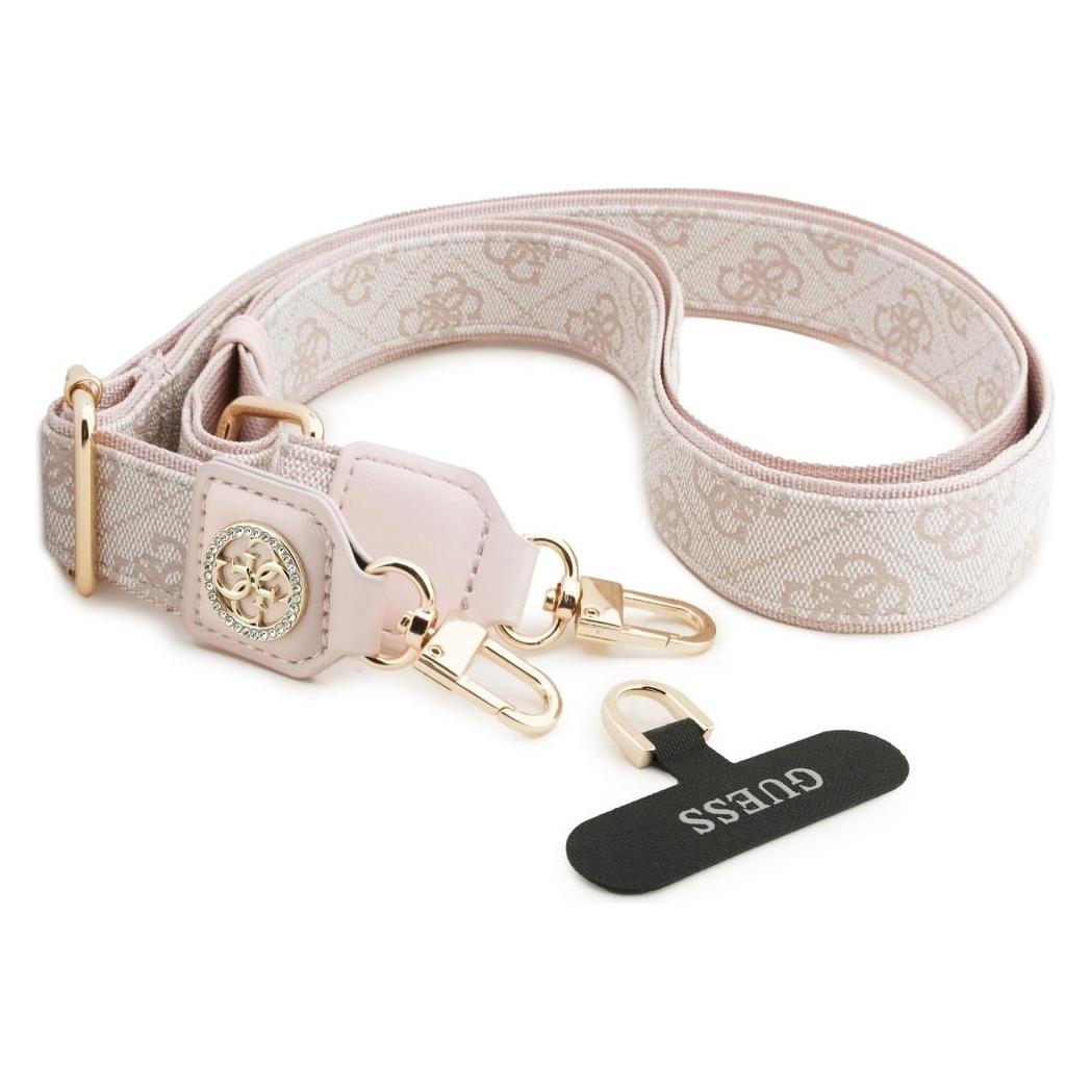 Guess Universal lanyard CBDY 4G Tether Patch Strass Metal Logo pink (GUUCNP4DGMP)